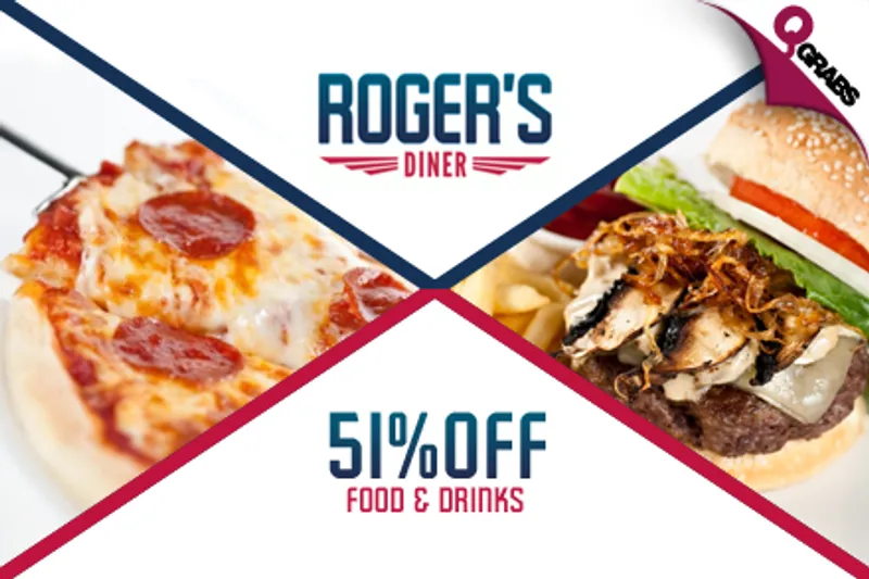 For QR39 enjoy sizzling comfort food & drinks at Roger's Diner (QR80 Value)